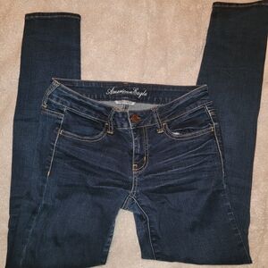 American Eagle Outfitters Dark Blue Women's Jeans Size 4
